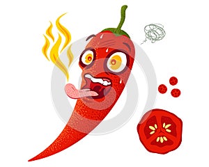 Cartoon red chili