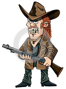 Cartoon redneck with a rifle photo