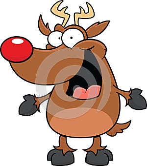 Cartoon Reindeer Happy