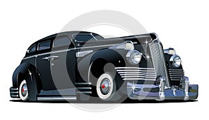 Cartoon retro car