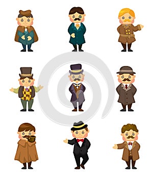 Cartoon retro gentleman icon