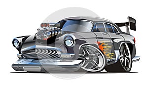 Cartoon retro hot rod