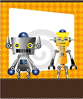 Cartoon robot card
