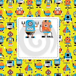 Cartoon robot card