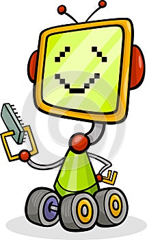 Cartoon robot or droid illustration