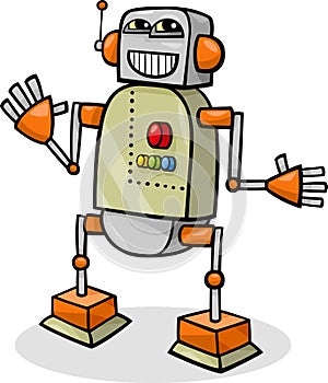 Cartoon robot or droid illustration