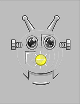 Cartoon robot face background