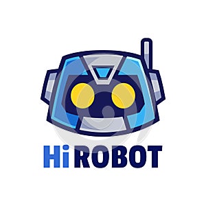 Cartoon Robot Head Logo Design