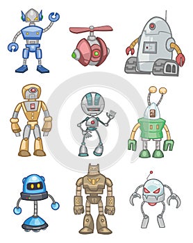 Cartoon robot icon