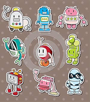 Cartoon robot sticers