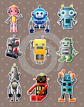 Cartoon robot sticers