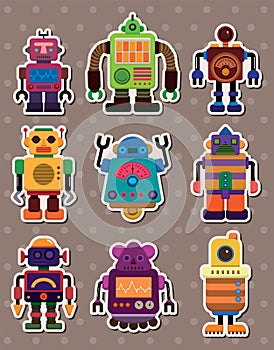 Cartoon robot sticers