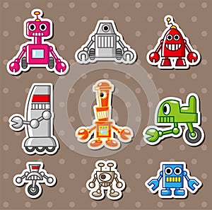 Cartoon robot stickers