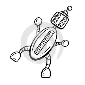 Cartoon Robot Vector Image Funny Character