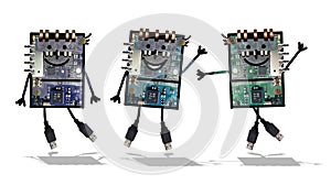 Cartoon robots- Funny electronics