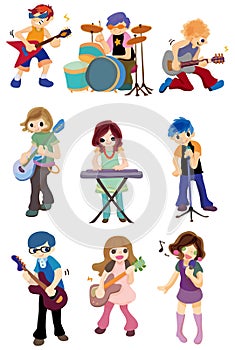 Cartoon rock band icon