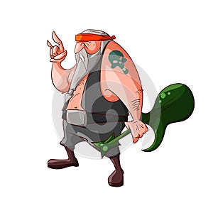 Cartoon rocker, biker photo