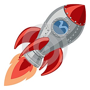 Cartoon Rocket Space Ship