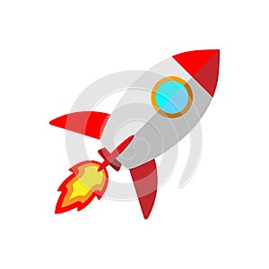 Cartoon rocket space ship