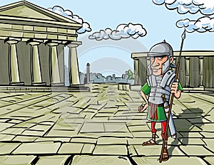 Cartoon Roman Legionary photo