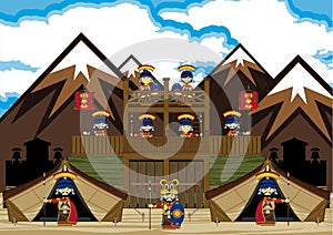 Cartoon Roman Soldiers at Fort