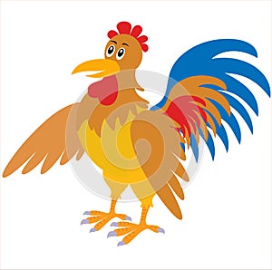 Cartoon rooster