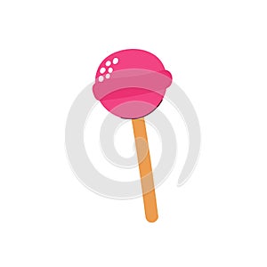 Cartoon round candy on a stick. Lollipop image