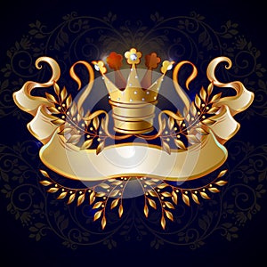 Cartoon Royal Gold Crown Template