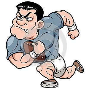 Cartoon Rugby player