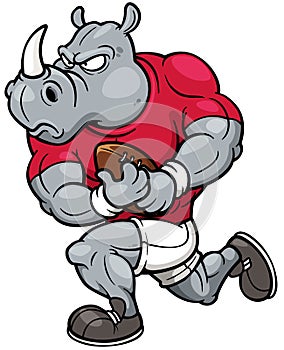 Cartoon Rugby player