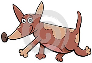 Cartoon running spotted puppy animal character