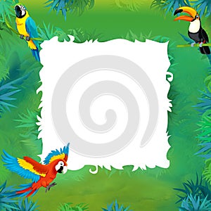 Cartoon safari - jungle - frame