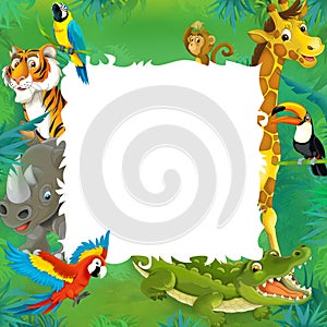 Cartoon safari - jungle - frame