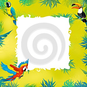 Cartoon safari - jungle - frame