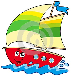 Cartoon sailboat