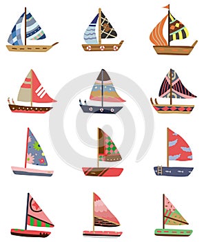 Cartoon Sailboat icon