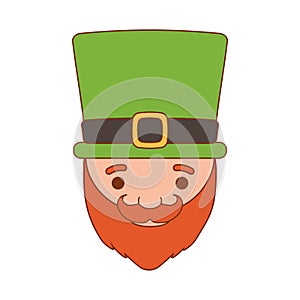 cartoon saint patrick day leprechaun with hat beard