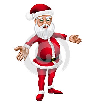 Cartoon Santa Claus Christmas Character Illustration