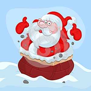 Cartoon Santa Claus - Christmas Vector Illustration