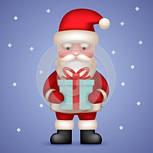 Cartoon Santa Claus Toy Character Hold Present