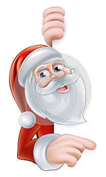 Cartoon Santa Pointing