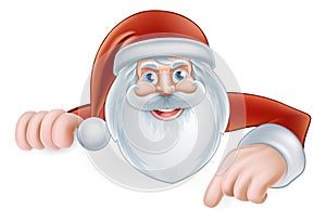 Cartoon Santa Pointing