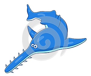 Cartoon sawfish photo