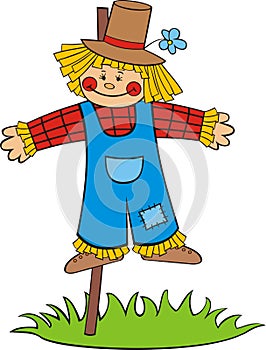 Cartoon scarecrow photo