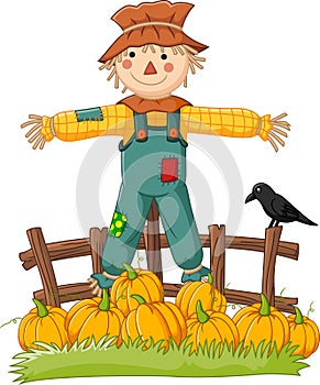 Cartoon scarecrow character