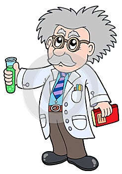 Cartoon scientist -