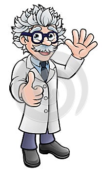 Scientist Professor Cartoon Character photo