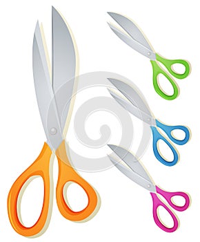 Cartoon Scissors Set