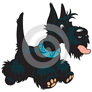 Cartoon scottish terrier