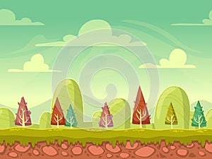 Cartoon seamless nature background